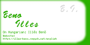beno illes business card