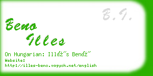 beno illes business card